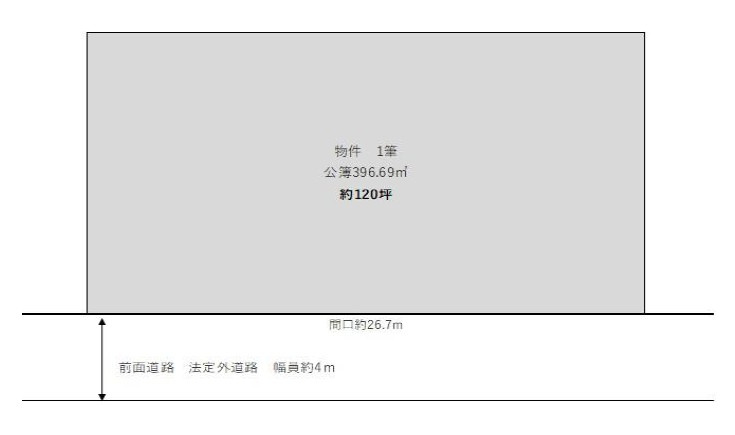 野洲市野洲　売土地の土地図