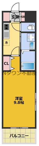 【間取り】 | CREST TAPP太閤通 | 間取りです。