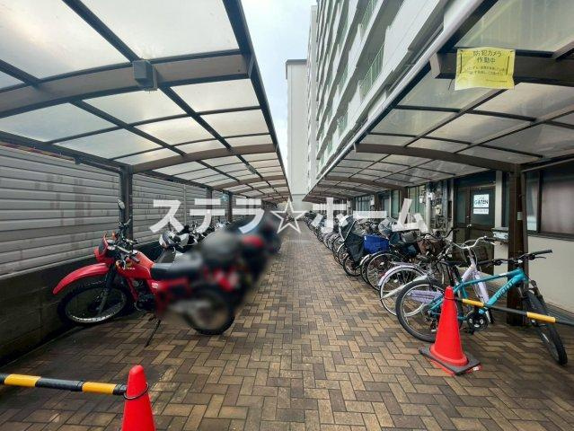 グリーンハイツ十三の駐輪場|駐輪場です