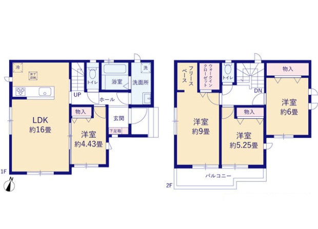 売新築戸建　静岡市葵区田町２丁目の間取り|家族みんなが快適に暮らせる4LDK。16帖のLDKを中心に、ゆとりある住空間を実現しました。