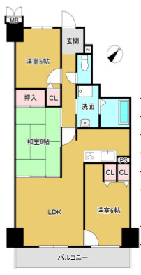 【間取り】 | ☆レークイーストＣＩＴＹ壱番館グレーシィ稲枝Ⅱ期棟