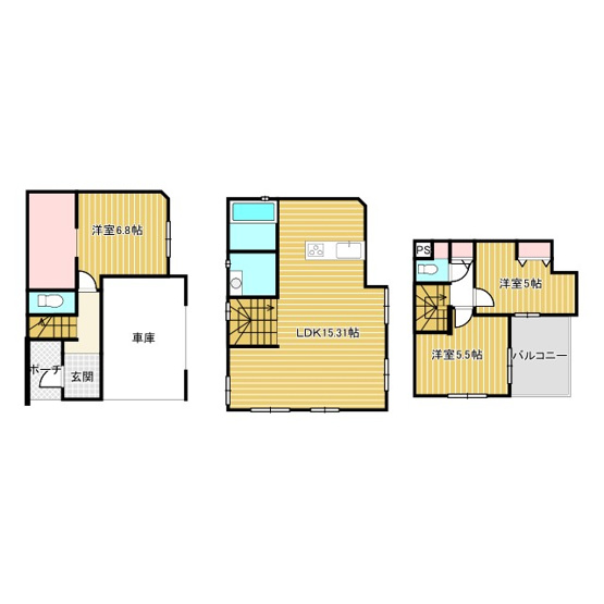 【間取り】 | 足立区保木間新築住宅2号棟