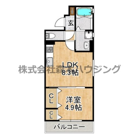 【間取り】 | 　クレアール大久保町