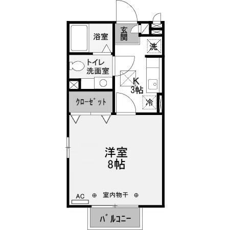 【間取り】 | アイリス　Ｂ