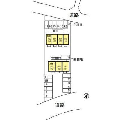 【区画図】 | アイリス　Ｂ