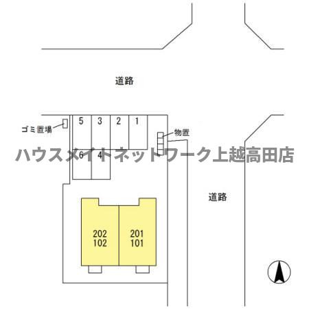 メゾンフルールの区画図|配置図
