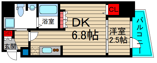 レジデンスナンバミナミの間取り
