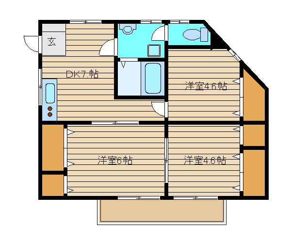 【間取り】 | ドエルサンコートⅡ