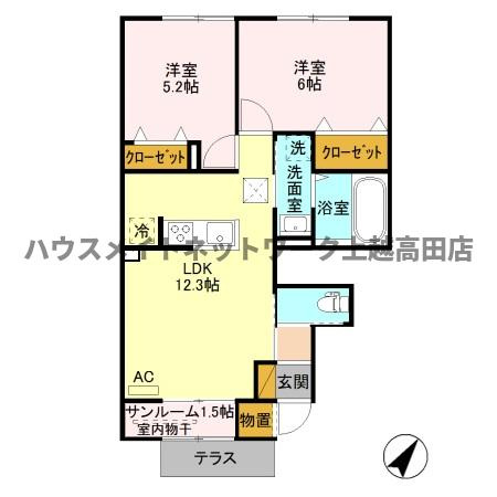 ラ・プラージュの間取り|間取図