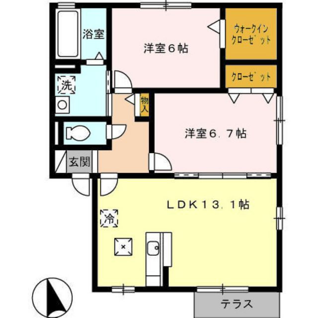 シュロス．眉山Ａ･Ｂの間取り