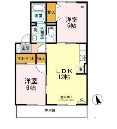 【間取り】 | エスポワール米原　B棟