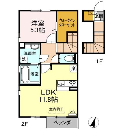 【間取り】 | アールグレイ　A棟