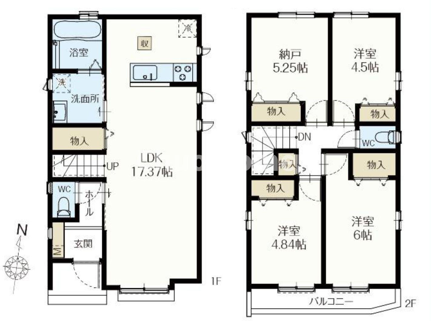 江戸川区鹿骨1丁目新築分譲住宅の間取り|D号棟間取り