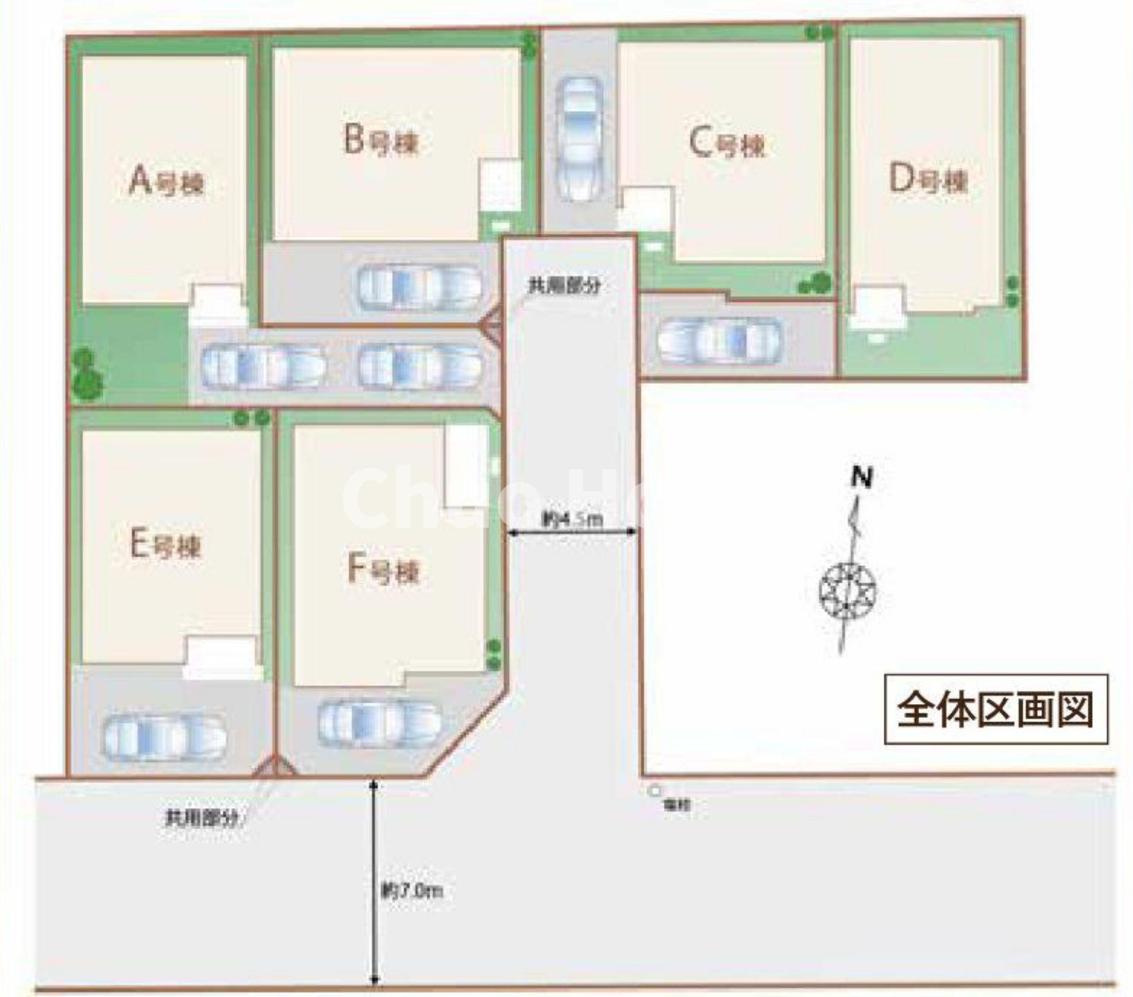 江戸川区鹿骨1丁目新築分譲住宅の区画図|区画図