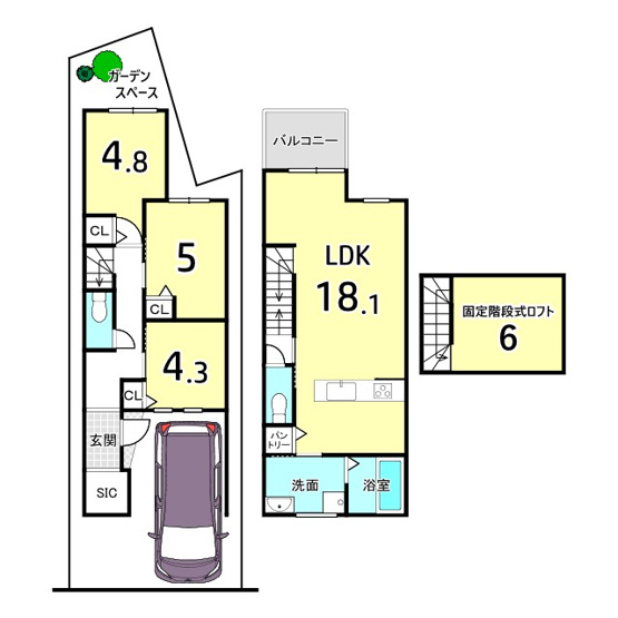 【間取り】 | 右京区梅津構口町