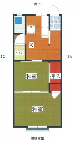 アイハウス船寺通の間取り
