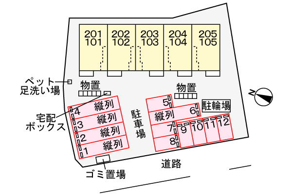 ブレッザ　フェリーチェの区画図