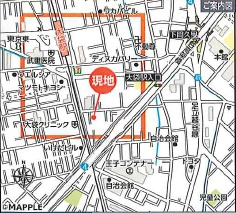 越谷市袋山新築戸建ての地図
