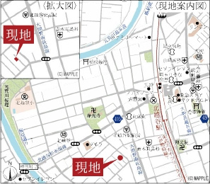 越谷市北越谷新築戸建ての地図