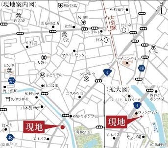 越谷市南荻島新築戸建ての地図