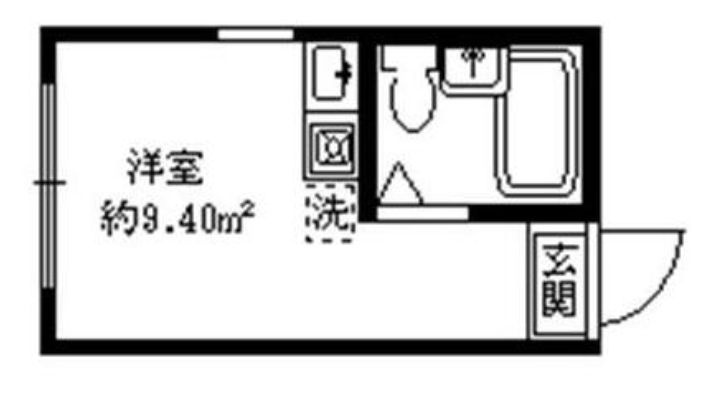 クレールメゾン代々木上原Bの間取り|ワンルーム★