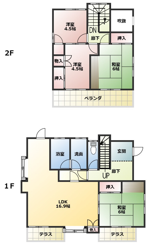 緑台中古一戸建の間取り