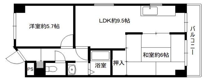 Ｂｌａｎｃ上筒井通の間取り