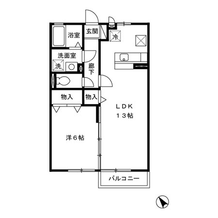 リビングタウン中島　Ａの間取り