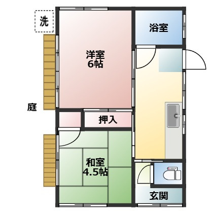 小林兼一貸家の間取り