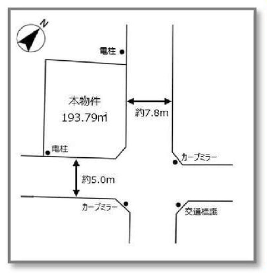 入間市東町7丁目　中古一戸建　～大型5SLDK～の区画図|角地につき開放感！