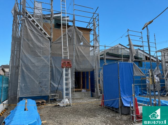 岸和田市三田町　第9期　新築一戸建ての外観|現在建築中！落ち着いた街並みで新生活を始めることが出来そう！周辺の物件も併せてご紹介させて頂きます！