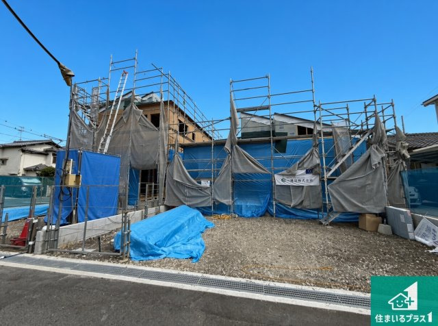 岸和田市三田町　第9期　新築一戸建ての外観|現在建築中！落ち着いた街並みで新生活を始めることが出来そう！周辺の物件も併せてご紹介させて頂きます！