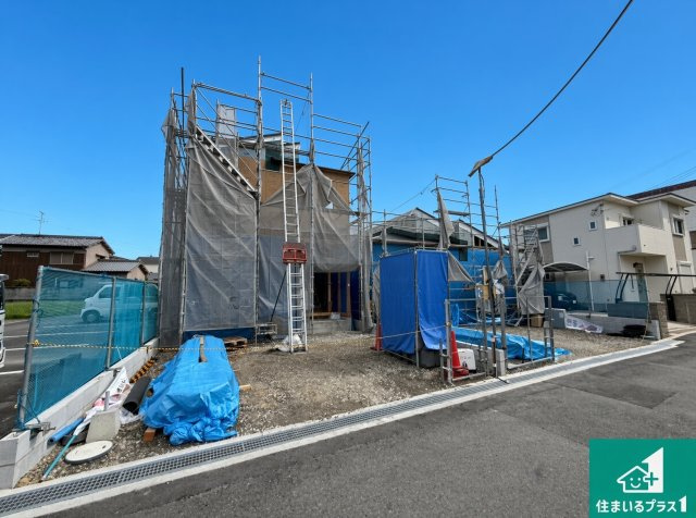 岸和田市三田町　第9期　新築一戸建ての外観|現在の進捗状況です！順調に作業進行中、完成が待ち遠しいです！詳細の間取り等、お気軽にお問い合わせください！