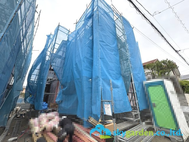 藤沢市辻堂太平台４期　新築戸建　全２棟１号棟の外観|令和8年4月22日撮影（工事中）