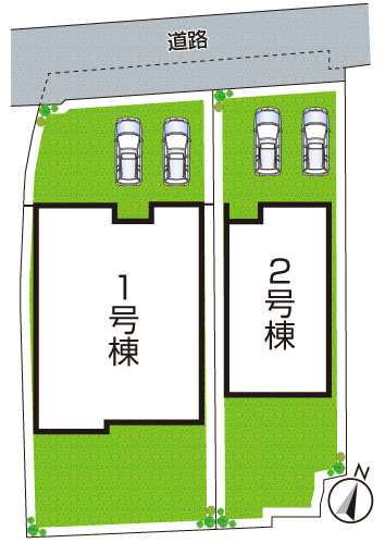 岸和田市三田町　第9期　新築一戸建ての区画図|全２区画