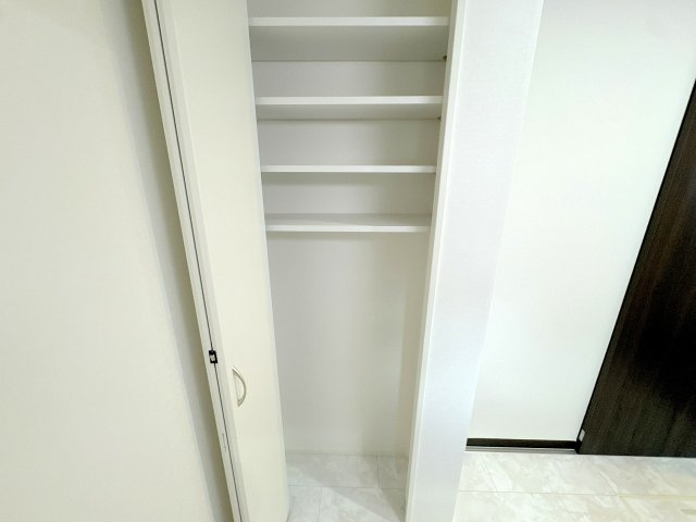 【収納】 | ふじみ野市福岡中央2丁目　新築一戸建住宅　全1棟　(ふじみ野店) | 洗面スペースにも収納スペースがございます。