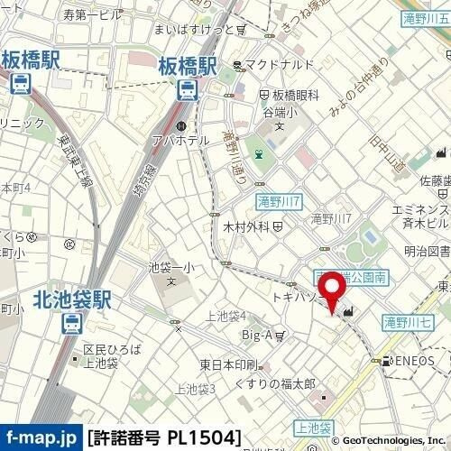 ユーコート上池袋の地図