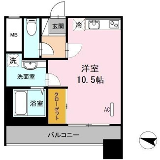 【間取り】 | アロフト | 1Room