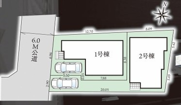 練馬区石神井台3丁目　新築一戸建　西武池袋線　大泉学園の区画図