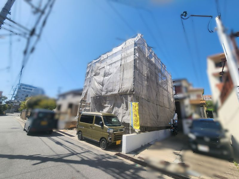 神戸市垂水区塩屋町　新築一戸建の前面道路含む現地写真
