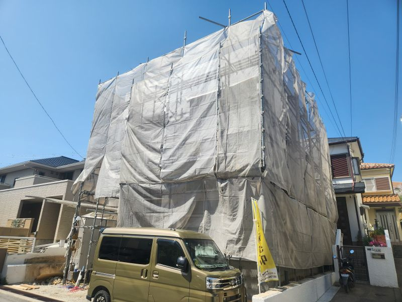 神戸市垂水区塩屋町　新築一戸建の前面道路含む現地写真