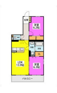 GRAN GRACE久留米南【10,000円キャッシュバック対象物件】の間取り