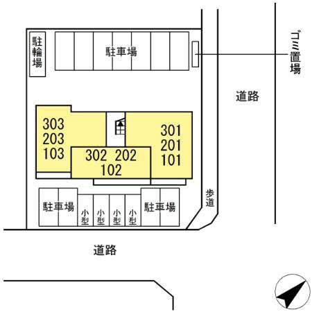 ジーニアル柏井の駐車場