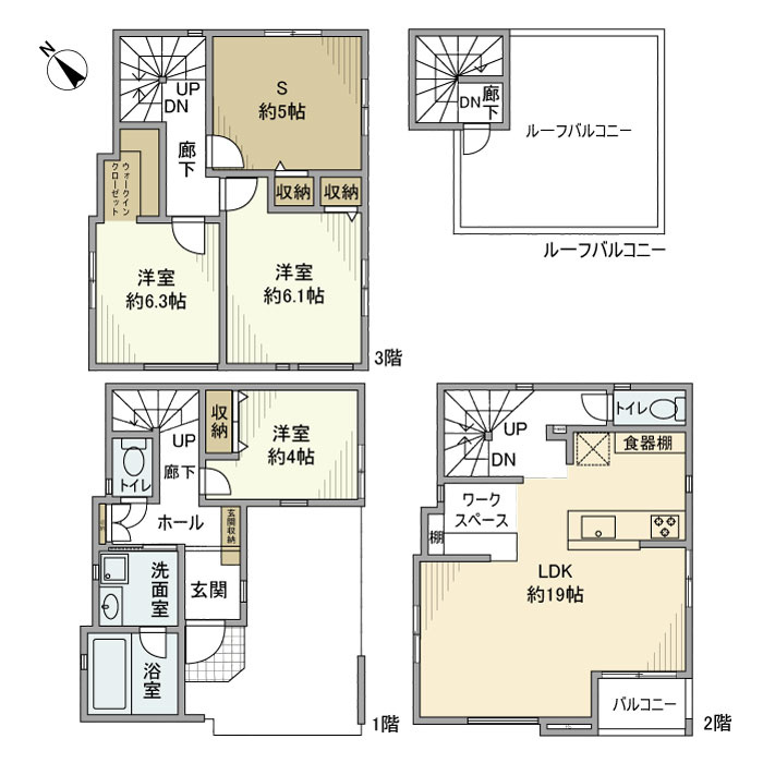 京島戸建の間取り