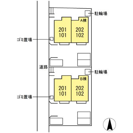 ベルウッドコート　B棟の区画図