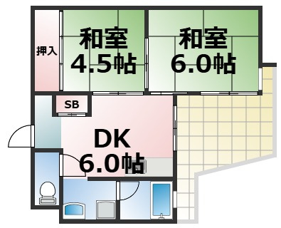【間取り】 | ヴィクトリアコート大正 仲介手数料無料