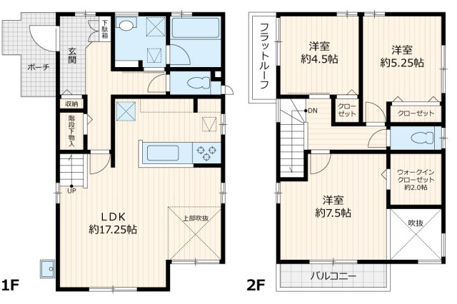 【間取り】 | 守谷市百合ケ丘３丁目　中古戸建 | 各居室や廊下には収納スペースが備えられており、ご家族の生活にちょうど良い広さの3LDKです♪