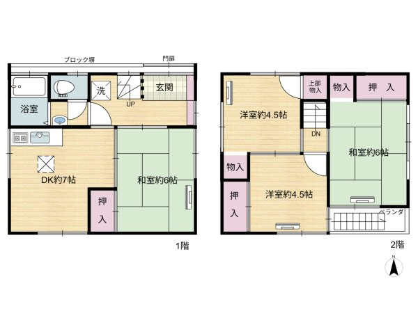 志茂３丁目貸家の間取り