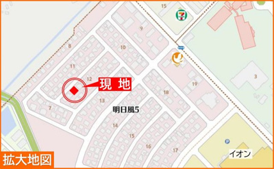 【地図】 | 手稲区明日風5丁目 | 近隣にイオンやコンビニがあり買い出しに便利♪