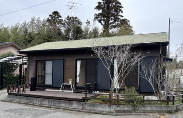 長生郡長生村一松乙　平屋中古戸建の外観|平成19年4月築　3K平屋　カーポート1台　サーフスポットまで車約5分　ウッドデッキ付
